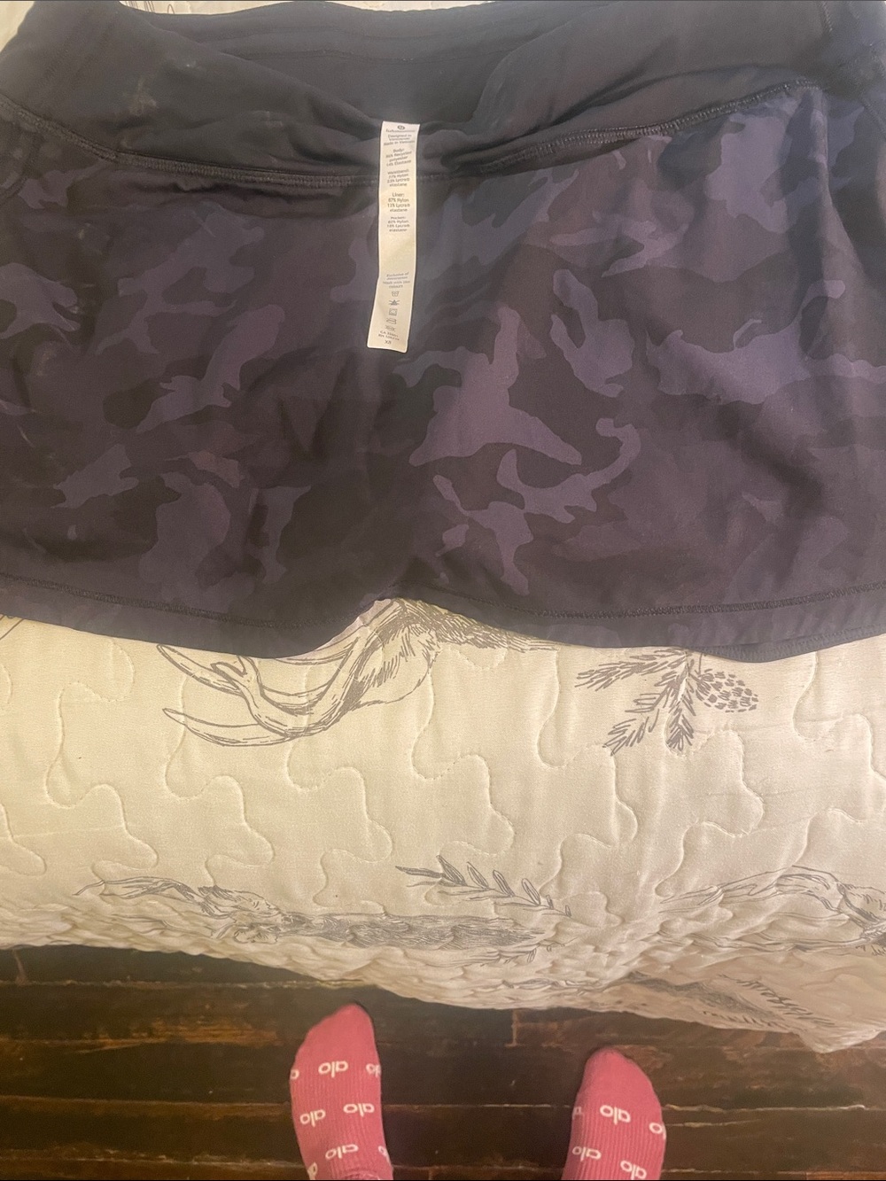 lululemon athletica Dark Purple Camo Athletic Skort